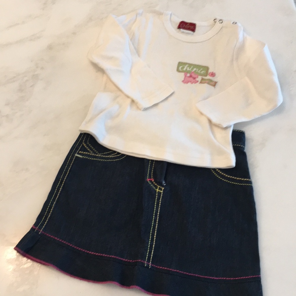 Chipie Girls White Long Sleeve Top-Size 3T